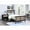 Black & Vintage Walnut, variant on Connelly Reversible Panel Twin Size Bed, Gray & Rockport Gray