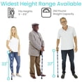thumbnail image 5 of Bastón plegable Vive - Bastón plegable para hombres y mujeres - Plegable, ligero, ajustable y portátil - Ayuda para la movilidad y el equilibrio - Elegante y cómodo, 5 of 5