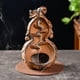 thumbnail image 5 of Quemador de incienso de reflujo de calabaza, estatua de calabaza para decoración de interiores, oficinas y hogares. Marrón, 5 of 7