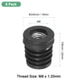 thumbnail image 3 of Uxcell 6-Pack Inserts for Round Tubes with M8 Thread, 3/6" (19mm) OD Plastic Tube Insert for Chair/Table/Caster, Tubing End Cap, 3 of 6