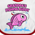 thumbnail image 4 of Inktastic Grandpa's Fishing Buddy (pink) Girls Baby Bib, 4 of 4