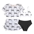 thumbnail image 6 of Edvintorg Girls Swimming Suit 4 Piece Cute Printed Spaghetti Straps Bathing Suit with Cover Up Skirt Swimwear for Girls Size 8-13, 6 of 6