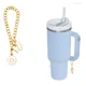 thumbnail image 1 of Llavero con cadena con dije de letra de taza de acero inoxidable, accesorio con forma de corazón, joyería chapada en oro para vaso Stanley Cup, 1 of 6
