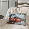 thumbnail image 6 of Fotbe Red Train Hot Air Balloon Pillow Cases - Envelope Closure - Luxury, Extra Soft, Cooling Pillow Covers - Wrinkle, Fade, Stain Resistant-14"x20", 6 of 8