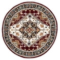 thumbnail image 2 of Safavieh Heritage York Oriental Wool Area Rug, Ivory/Red, 4' x 4' Round, 2 of 11