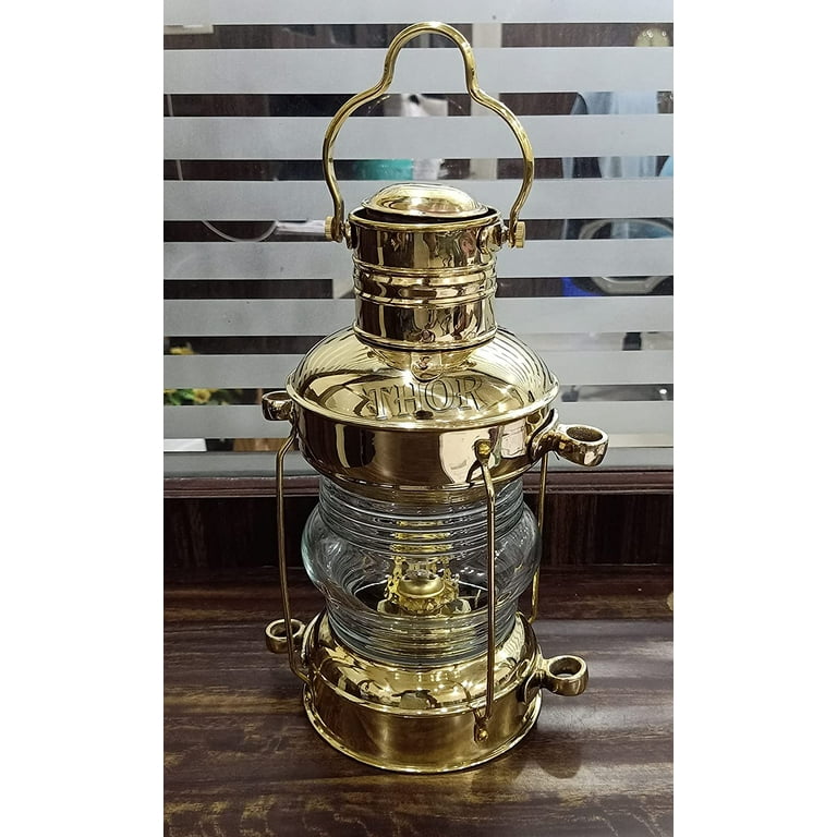 Thor Instruments Nautical Brass Anchor Oil Lamp Leeds Burton