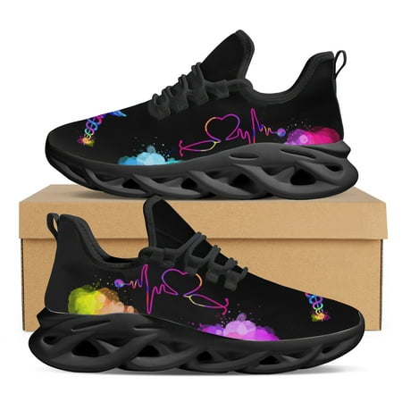 

Yikeluo Nurse Print Sport Sneakers for Women Lightweight Breathable Mesh Swing Shoes Casual Shoes Footwear Zapatillas 2024