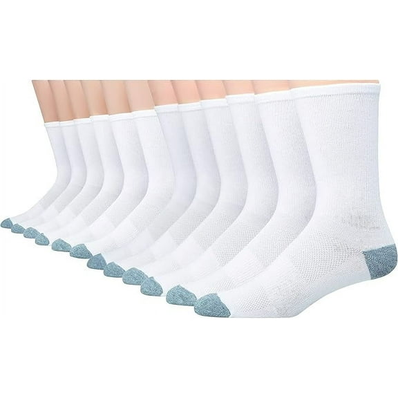 Hanes Men's Hanes Men's Socks, X-temp Lightweight Socks, Crew and Ankle, 12-pack Size 6-12