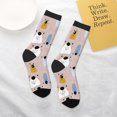 thumbnail image 4 of Uemuo Cute Hand Drawn Bear Printed Kids Boys Socks Seamless Crew Socks Crazy Funny Athletic Sport Socks for Children, 4 of 6