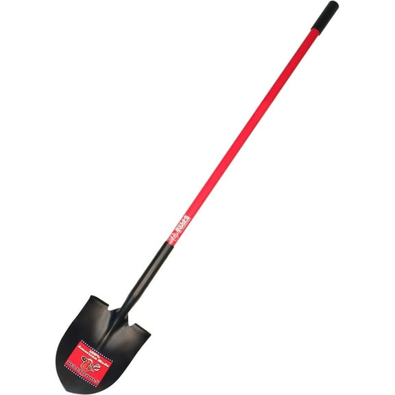 Bully Tools Round Point Shovel 62510 - 14 Gauge, Fiberglass Long Handle
