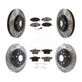 thumbnail image 1 of Transit Auto Front Rear Coated Drilled Slotted Disc Brake Rotors and Ceramic Pads Kit for Car Audi TT Quattro KDC-100654, 1 of 11