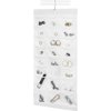 Whitmor Hanging Jewelry File - White with Clear Pockets
