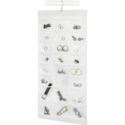 Whitmor Hanging Jewelry File - White with Clear Pockets
