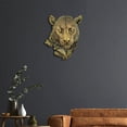 thumbnail image 5 of Animals Mounted Bust Large Sculpture Animals Decor Taxidermy Mounts and Wall Mounted Crafts Ornaments , Leopard, 5 of 9