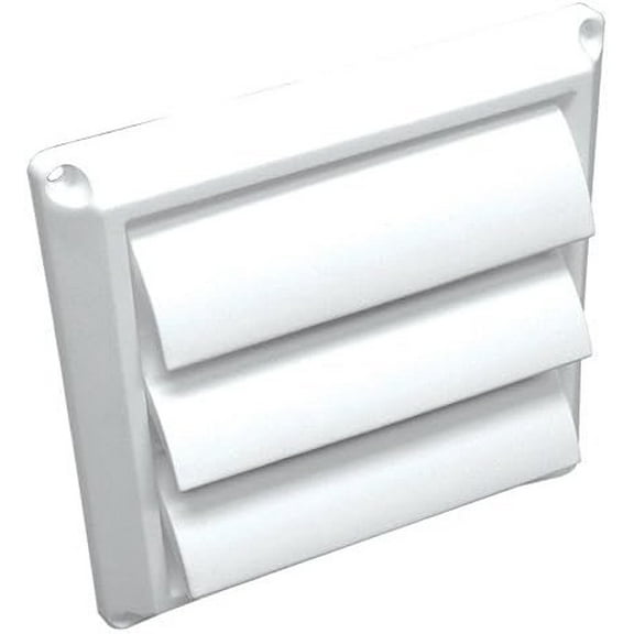 Lambro #2676W 4" White Louver Vent Face