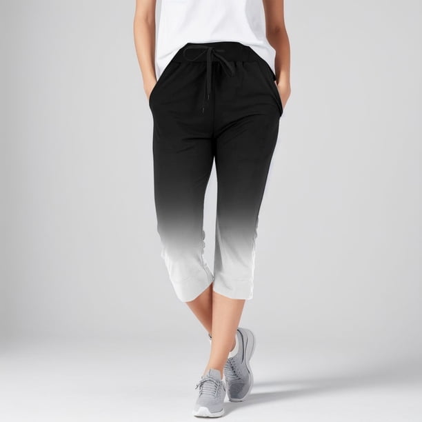 WILLBEST Pantalones Casuales para Mujer, con Bolsillos Lisos, Cintura Elástica y Largo Medio para Uso Diario. Extra Grande