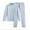 Light Blue, variant on Girls Pajamas Kids Soft Comfy Solid Color Raglan Sleepwear Winter Autumn Thicken Homewear Pajama Set Size 18-24 M