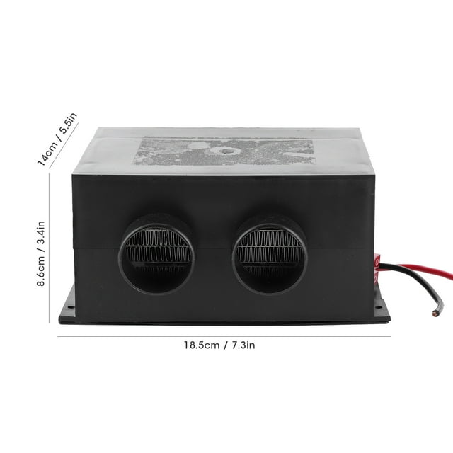 Calentador de coche de 12V y 600W, calentador portátil de invierno con 2 orificios, calentamiento rápido, eliminación de escarcha, Universal silencioso Jadeshay A