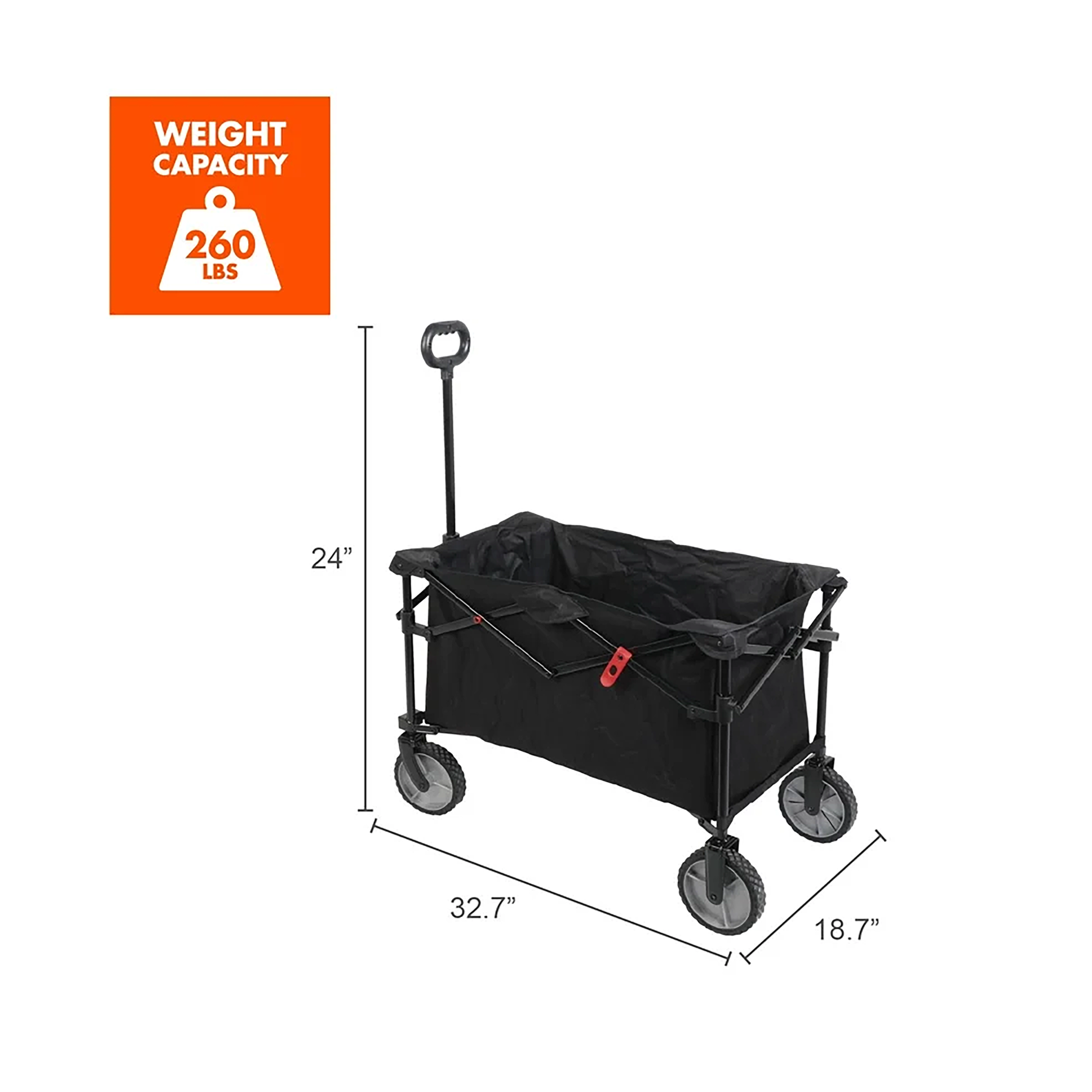 Ozark Trail Multi-Purpose Folding Wagon, Black photo 6