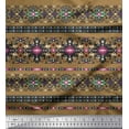thumbnail image 1 of Soimoi Tissu en Poly Georgette Imprimé Aztèque Sud-Ouest 1 Yard 52 Pouces de Large, 1 of 3