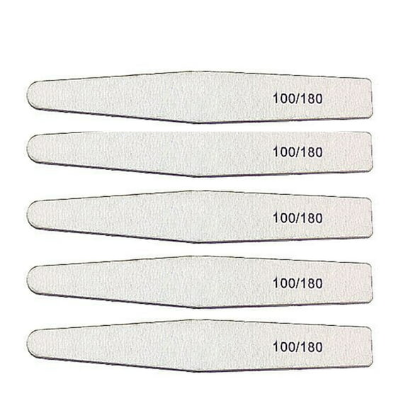 UDIYO 5Pcs Nail File Rhombic Sturdy Double-sided Nail Art Manicure Buffer for Women