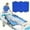 Bule, variant on Portable Soft Stretcher | Foldable Nylon Patient Transfer Pad for Elderly Emergency Rescue | 6 Ergonomic Handles | 750 lb Capacity | Blue | 27.6x43.3 in | 1 Pack