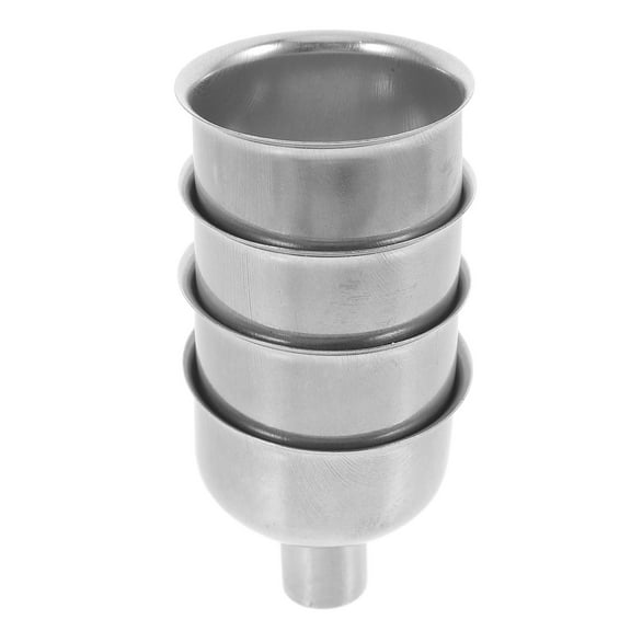 KONTONTY Kitchen Funnels Metal Funnel Condiment Storage 4Pcs 1.77x1.77x1.97in