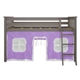 thumbnail image 4 of Max & Lily Loft Bed, Low Solid Wood Twin Loft Bunk Beds for Kids with Ladder and Curtain, 4 of 11