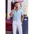 thumbnail image 4 of COOFANDY Mens Casual Wrinkle Free Shirts Untucked Short Sleeve Button Down Summer Light Weight Collared Dress Shirt, 4 of 6