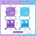 thumbnail image 2 of 25PCS Light Purple and Blue Square Foil Balloons Wall Backdrop Double Sided Purple and Light Blue Frozen Balloons Arch Kit for Birthday Baby Bridal Shower Kids Winter Theme Party Decorations, 2 of 8