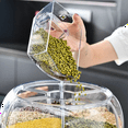 thumbnail image 6 of 360° Rotating Grain Dispenser Grain Storage Box Transparent Sealed Jar Circular Kitchen Rice, 6 of 6