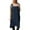 Blue, variant on Women's Linen Pinafore Square Neck Apron Dress for Casual Everyday Wear