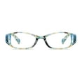thumbnail image 4 of Women Small Rectangular Anti-blue Light Reading Glasses 4.00 Blue Printed Ultra-light Readers +4.00 Strength, 4 of 5