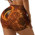 thumbnail image 2 of Kdxio Tennis Racket In Fire Print Workout Shorts for Women Seamless Soft Smooth Gym Yoga Scrunch Active Shorts, 2 of 5