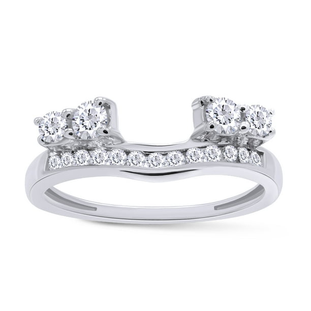 Jewel Zone US White Cubic Zirconia Solitaire Anniversary Wrap