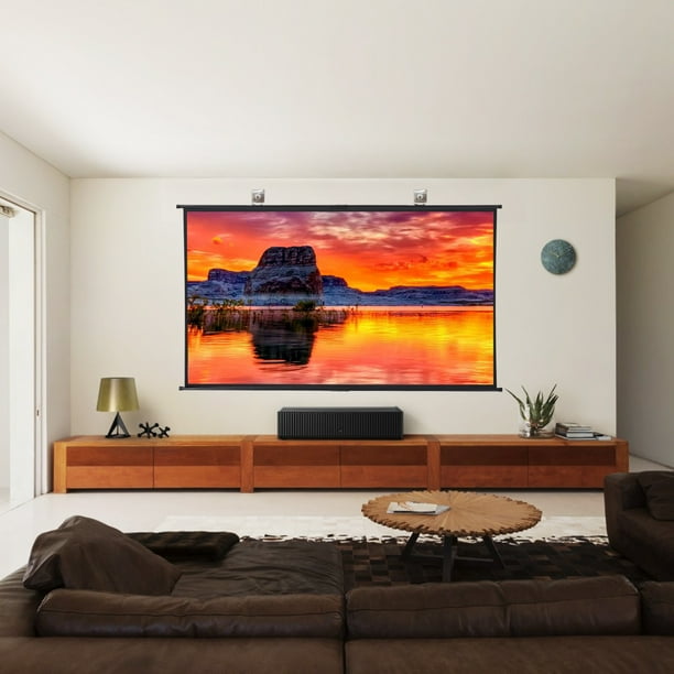 Excelvan Projector Screen 100 Inch, Portable Movie Screen, Diagonal 16