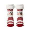 thumbnail image 3 of Christmas Socks Winter Warm Fuzzy -Lined Grippers Slipper Comfortable Funny Colorful Womens Crew Socks, 3 of 4