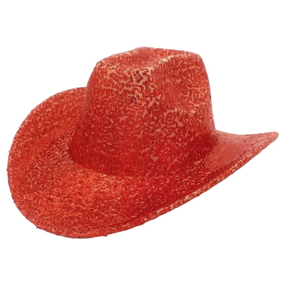 Fashionable Sparkly Sequins Cowboy Hat For Stage Performance Party Festival Celebration Events Cool Fedora Show