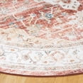 thumbnail image 3 of SAFAVIEH Arizona Lancaster Oriental Polyester Area Rug, Rust/Gold, 6' x 6' Round, 3 of 7