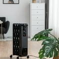 thumbnail image 3 of Costway Radiateur Portable 1500W à Huile avec Thermostat Réglable Noir, 3 of 10