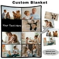 thumbnail image 3 of Custom Blanket Personalized Blanket with Photos Text Customized Picture Throw Blanket for Adult Kids Dad Mom Grandpa Grandma for Birthday Christmas Valentines, 10 Photos, 3 of 6