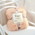 thumbnail image 7 of DONGPAI Decorative Soft Fluffy Faux Fur Throw Blanket, Long Shaggy Cozy Furry Blanket Comfy Flannel Fuzzy Blanket for Bedroom Sofa Couch, 31''x 47'', Champagne, 7 of 7