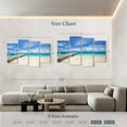 thumbnail image 4 of Elephant Stock Providenciales Island Beach Wall Art - Horizontal Multi Panel Canvas - Living Room Wall Decor - Beach Multi Panel - Beige And Blue Decor - 84" x 54", 4 of 8