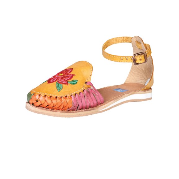 Mexican Artisanal Sandals Leather Mustard 602363