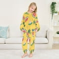 thumbnail image 5 of Fluffy Pajamas Set Fuzzy Winter Warm Pj Sets Pullover Tops and Long Pants Watermelon and Beach Hat Small, 5 of 8