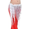 thumbnail image 1 of Sonducket Bufanda de cadera para danza del vientre, accesorios de decoración, cinturones, falda, danza del vientre, cintura, traje de baile, Cinturones Blanco, 1 of 6
