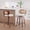 Beige-Linen, variant on Set of 2 Swivel Upholstered Bar Stools, 26in Counter Height Rattan Backrest Accent Pub Chairs Counter Stools