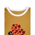 thumbnail image 3 of TWZH Women Heart Graphic Print Round Neck Long Sleeve Plain Shirt, 3 of 5