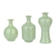 thumbnail image 1 of 3 jarrones de vidrio con forma de capullo, floreros decorativos, contenedores modernos de vidrio. Verde, 1 of 9