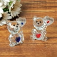 thumbnail image 6 of GeBuSn Clear Crystal Bear Figurine Valentine's Day I You Faux Crystal Bear Ornament Collectible Tabletop Bear Statue For Wedding Birthday Party （B）, 6 of 8